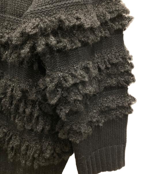F/CE.（エフシーイー）F/CE. (エフシーイー) DUAL TEXTURE SHIFTED LINES KNIT ブラック サイズ:Lの古着・服飾アイテム