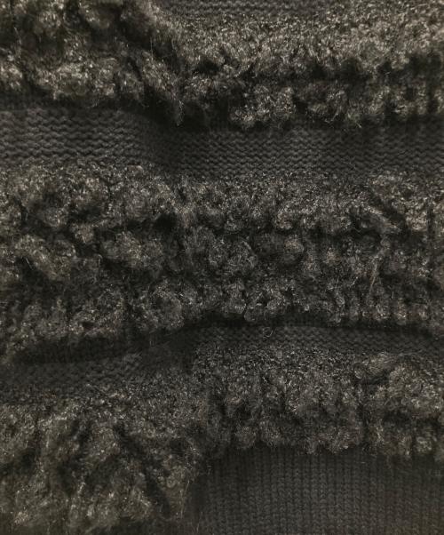 F/CE.（エフシーイー）F/CE. (エフシーイー) DUAL TEXTURE SHIFTED LINES KNIT ブラック サイズ:Lの古着・服飾アイテム
