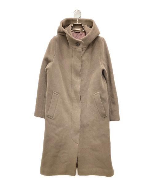 MACKINTOSH LONDON（マッキントッシュ ロンドン）MACKINTOSH LONDON (マッキントッシュ ロンドン) メルトンフーデッドコート ブラウン サイズ:40の古着・服飾アイテム