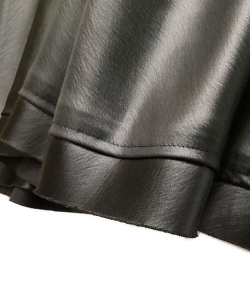 ENFOLD（エンフォルド）ENFOLD (エンフォルド) レザーライクサテン マキシタンクドレス ブラック サイズ:36の古着・服飾アイテム