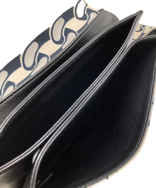 CHANEL（シャネル）CHANEL (シャネル) キャンバス＆レザー チェーン柄バッグ ベージュの古着・服飾アイテム