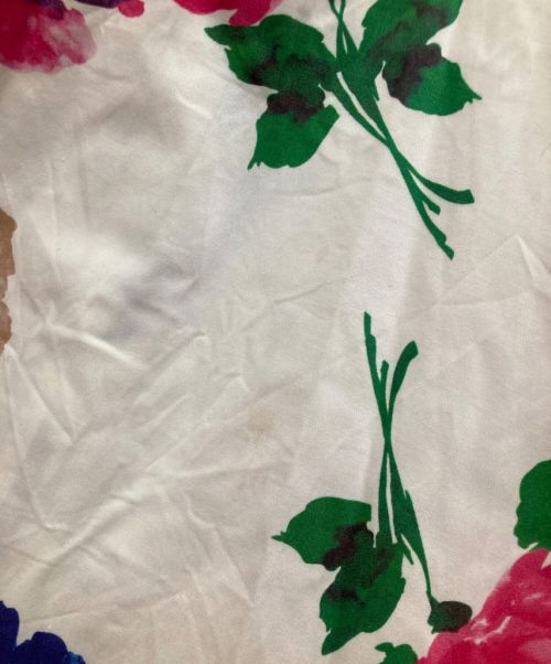 Kate Spade（ケイトスペード）Kate Spade (ケイトスペード) フラワー プリント ワンピース ホワイト×ピンクの古着・服飾アイテム