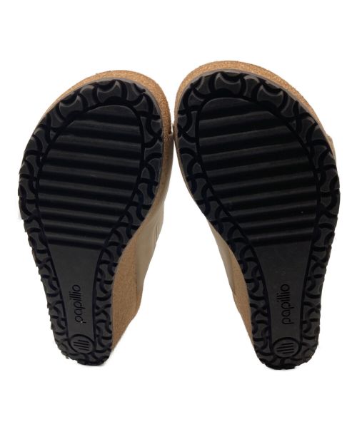 papillio（パピリオ）papillio (パピリオ) ウェッジヒールサンダル ベージュ サイズ:25の古着・服飾アイテム