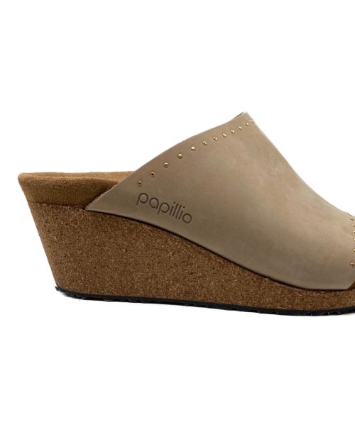 papillio（パピリオ）papillio (パピリオ) ウェッジヒールサンダル ベージュ サイズ:25の古着・服飾アイテム