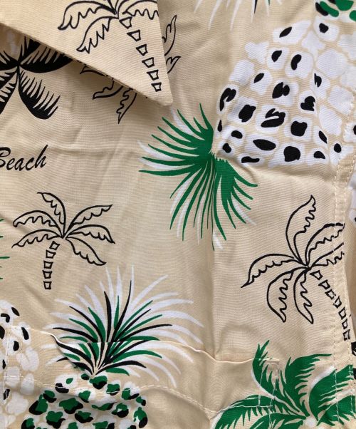 maison kitsune（メゾンキツネ）maison kitsune (メゾンキツネ) KONA BAY HAWAII (コナベイハワイ) アロハシャツ イエロー サイズ:XXSの古着・服飾アイテム