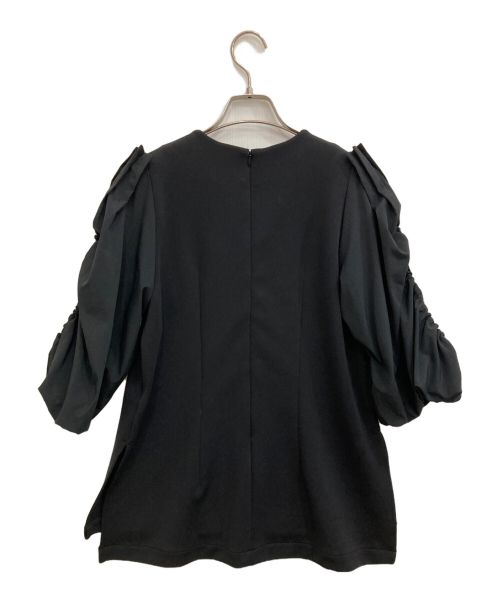 UN3D.（アンスリード）UN3D. (アンスリード) オープンギャザースリーブトップ ブラック サイズ:38の古着・服飾アイテム