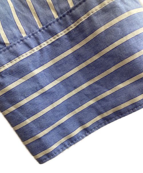 MY（マイ）MY (マイ) striped button down collar shirt ブルー×ホワイト サイズ:1の古着・服飾アイテム