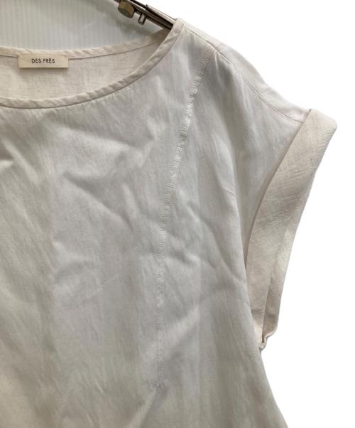 DES PRES（デ プレ）DES PRES (デ プレ) ソフトサテンフレンチスリーブブラウス アイボリー サイズ:Fの古着・服飾アイテム