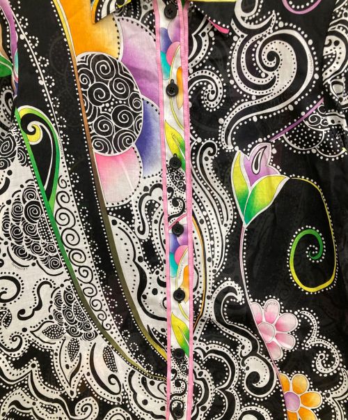 LEONARD FASHION（レオナールファッション）LEONARD FASHION (レオナールファッション) 総柄シャツ ブラック サイズ:11Rの古着・服飾アイテム