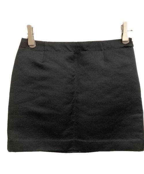 BACCA（バッカ）BACCA (バッカ) リネンブレンドショートスカート ブラック サイズ:34の古着・服飾アイテム