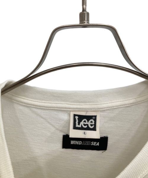 LEE（リー）LEE (リー) WIND AND SEA (ウィンド アンド シー) ロゴTシャツ ホワイト サイズ:Lの古着・服飾アイテム