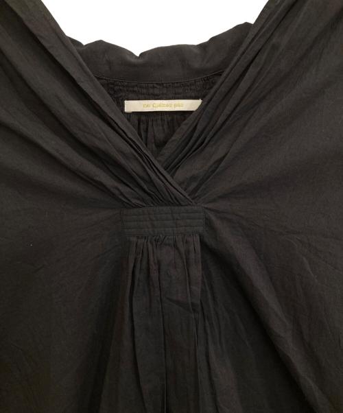 ne quittez pas（ヌキテパ）ne quittez pas (ヌキテパ) コットンボイルスキッパーカラーギャザーブラウス グレー サイズ:-の古着・服飾アイテム