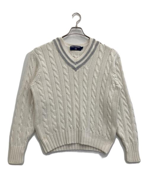 POLO SPORT（ポロスポーツ）POLO SPORT (ポロスポーツ) Vネックニット ホワイト サイズ:Mの古着・服飾アイテム
