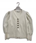 CELFORDセルフォード）の古着「切替カーディガン」｜ホワイト