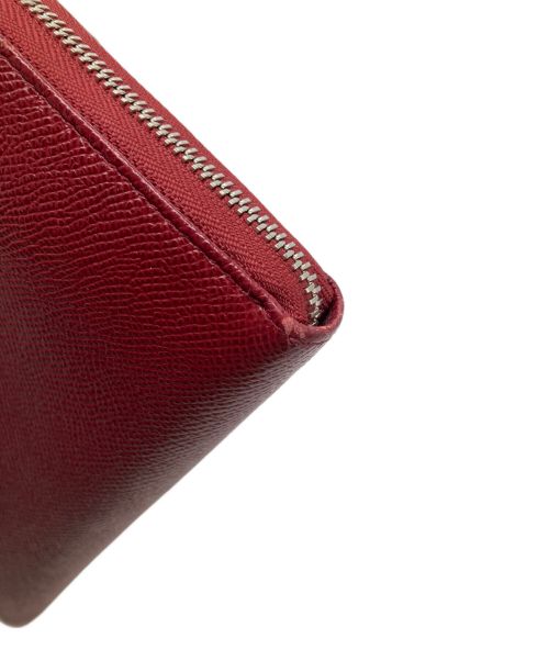 BVLGARI（ブルガリ）BVLGARI (ブルガリ) ラウンドファスナー財布 レッドの古着・服飾アイテム