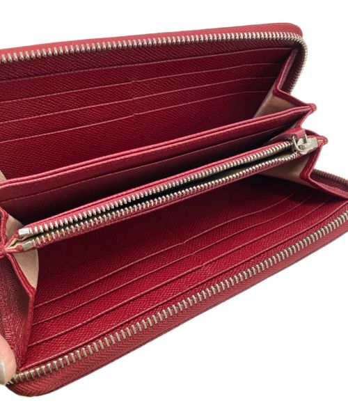 BVLGARI（ブルガリ）BVLGARI (ブルガリ) ラウンドファスナー財布 レッドの古着・服飾アイテム