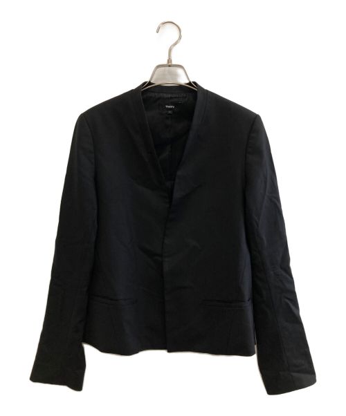 theory（セオリー）theory (セオリー) ノーカラージャケット ブラック サイズ:4の古着・服飾アイテム