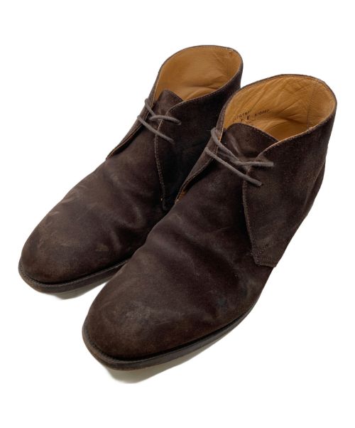 Crockett & Jones（クロケット＆ジョーンズ）Crockett & Jones (クロケット＆ジョーンズ) スウェードチャッカーブーツ ブラウン サイズ:7Eの古着・服飾アイテム