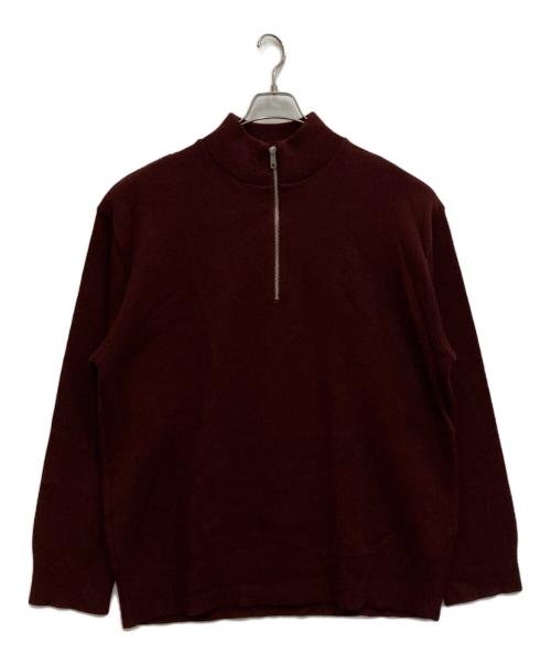 UNITED TOKYO（ユナイテッドトーキョー）UNITED TOKYO (ユナイテッドトーキョー) ハーフジプニット ボルドー サイズ:3の古着・服飾アイテム