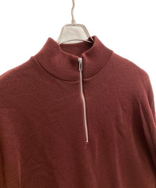 UNITED TOKYO（ユナイテッドトーキョー）UNITED TOKYO (ユナイテッドトーキョー) ハーフジプニット ボルドー サイズ:3の古着・服飾アイテム