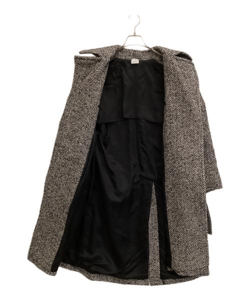 ELIN（エリン）ELIN (エリン) ウールツイードコート ブラック×ホワイト サイズ:38の古着・服飾アイテム