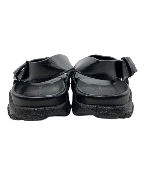 STELLA McCARTNEY（ステラマッカートニー）STELLA McCARTNEY (ステラマッカートニー) ロゴクロスベルトストラップサンダル ブラック サイズ:38の古着・服飾アイテム