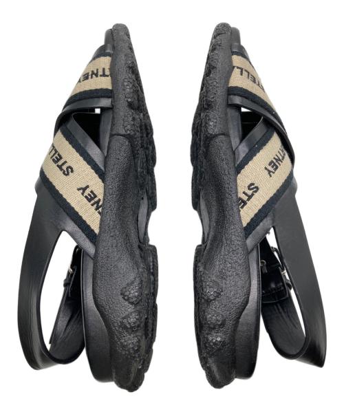 STELLA McCARTNEY（ステラマッカートニー）STELLA McCARTNEY (ステラマッカートニー) ロゴクロスベルトストラップサンダル ブラック サイズ:38の古着・服飾アイテム