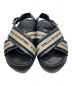 STELLA McCARTNEY (ステラマッカートニー) ロゴクロスベルトストラップサンダル ブラック サイズ:38：9000円