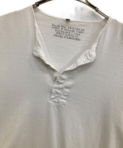 NIGEL CABOURN（ナイジェルケーボン）NIGEL CABOURN (ナイジェルケーボン) ヘンリーネックカットソー ホワイト サイズ:-の古着・服飾アイテム