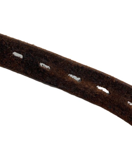 htc（エイチティーシー）htc (エイチティーシー) カービングレザーベルト ブラウンの古着・服飾アイテム