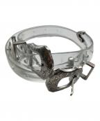 TOGA ARCHIVESトーガアーカイブス）の古着「Metal buckle vinyl belt」｜クリア