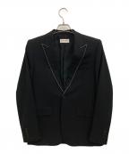 Saint Laurent Parisサンローランパリ）の古着「ストーン付きテーラードジャケット」｜ブラック