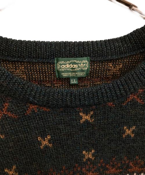 adidas（アディダス）adidas (アディダス) クルーネックニット グリーン サイズ:XLの古着・服飾アイテム
