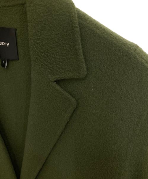 theory（セオリー）theory (セオリー) カシミヤ混チェスターコート オリーブ サイズ:Sの古着・服飾アイテム