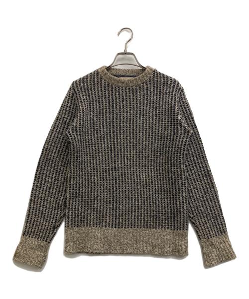 L.L.Bean（エルエルビーン）L.L.Bean (エルエルビーン) バーズアイニット ベージュ×ネイビー サイズ:Sの古着・服飾アイテム