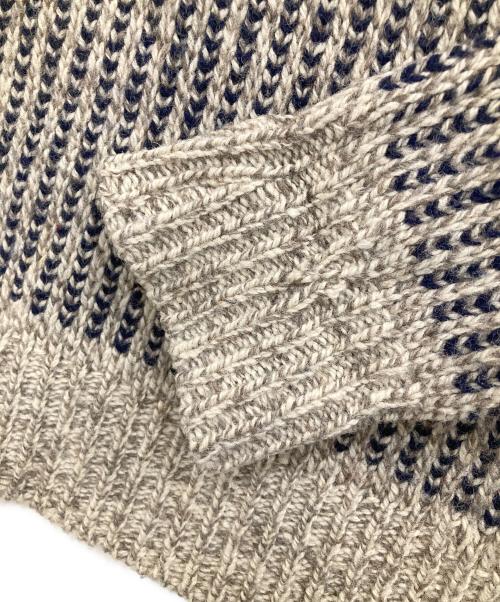 L.L.Bean（エルエルビーン）L.L.Bean (エルエルビーン) バーズアイニット ベージュ×ネイビー サイズ:Sの古着・服飾アイテム