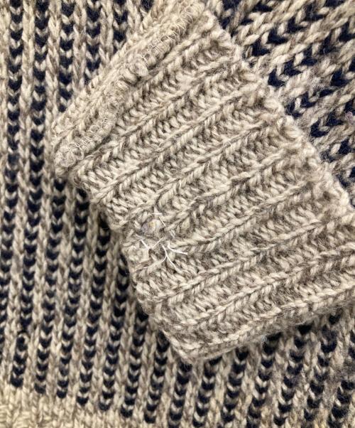 L.L.Bean（エルエルビーン）L.L.Bean (エルエルビーン) バーズアイニット ベージュ×ネイビー サイズ:Sの古着・服飾アイテム