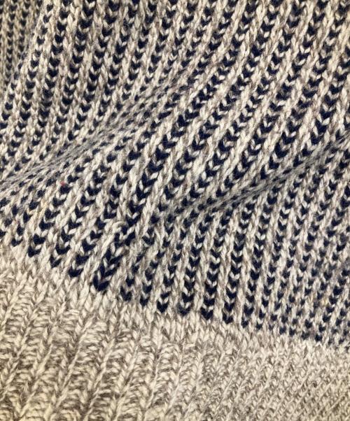 L.L.Bean（エルエルビーン）L.L.Bean (エルエルビーン) バーズアイニット ベージュ×ネイビー サイズ:Sの古着・服飾アイテム