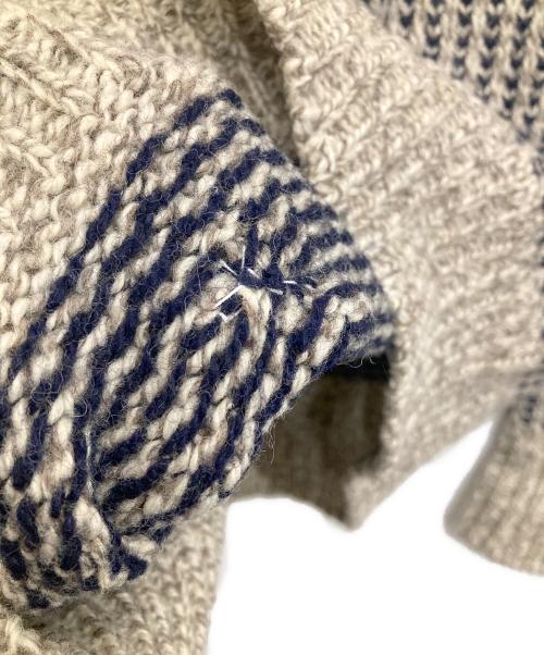 L.L.Bean（エルエルビーン）L.L.Bean (エルエルビーン) バーズアイニット ベージュ×ネイビー サイズ:Sの古着・服飾アイテム