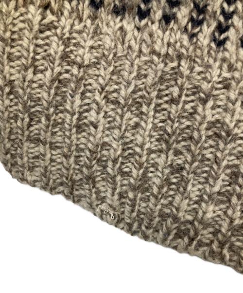 L.L.Bean（エルエルビーン）L.L.Bean (エルエルビーン) バーズアイニット ベージュ×ネイビー サイズ:Sの古着・服飾アイテム