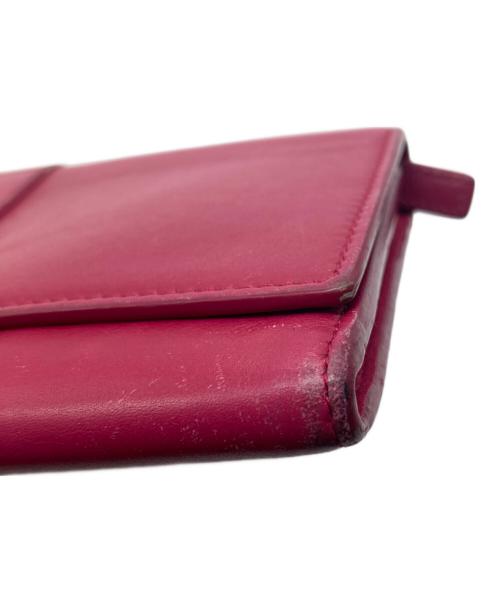 Yves Saint Laurent（イヴサンローラン）Yves Saint Laurent (イヴサンローラン) Yラインフラップウォレット ピンクの古着・服飾アイテム