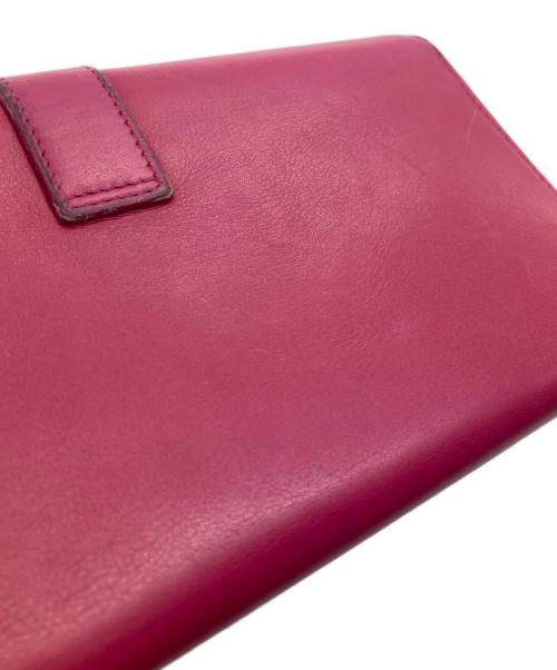 Yves Saint Laurent（イヴサンローラン）Yves Saint Laurent (イヴサンローラン) Yラインフラップウォレット ピンクの古着・服飾アイテム