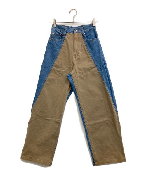 NOUNLESS（ナウンレス）NOUNLESS (ナウンレス) BEAUTY&YOUTH (ビューティーアンドユース) 別注ドッキングデニムパンツ インディゴ サイズ:1の古着・服飾アイテム