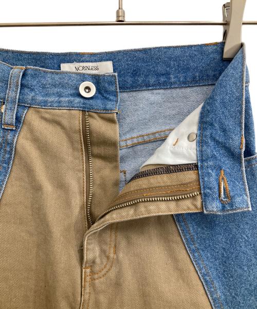 NOUNLESS（ナウンレス）NOUNLESS (ナウンレス) BEAUTY&YOUTH (ビューティーアンドユース) 別注ドッキングデニムパンツ インディゴ サイズ:1の古着・服飾アイテム