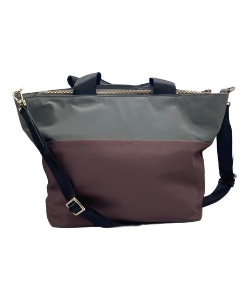PAUL SMITH（ポールスミス）PAUL SMITH (ポールスミス) バイカラーブロックショルダーバッグ グレー×ピンクの古着・服飾アイテム
