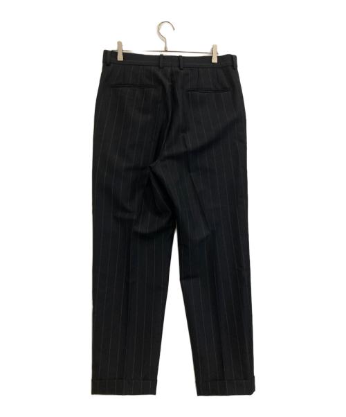 WACKO MARIA（ワコマリア）WACKO MARIA (ワコマリア) DORMEUIL (ドーメル) CHALK STRIPE PLEATED TROUSERS ブラック サイズ:XLの古着・服飾アイテム