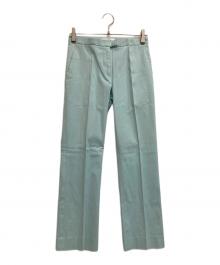 MaxMara（マックスマーラ）の古着「センタープレスパンツ」｜スカイブルー