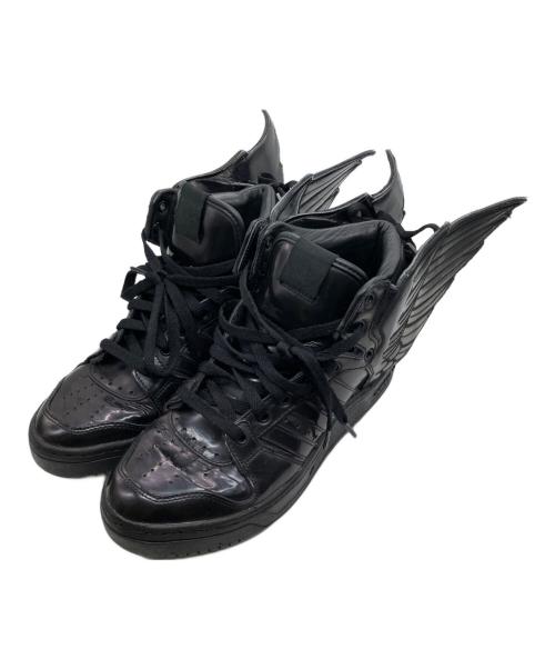 adidas（アディダス）adidas (アディダス) JEREMY SCOTT (ジェレミースコット) ハイカットスニーカー ブラック サイズ:24.5の古着・服飾アイテム