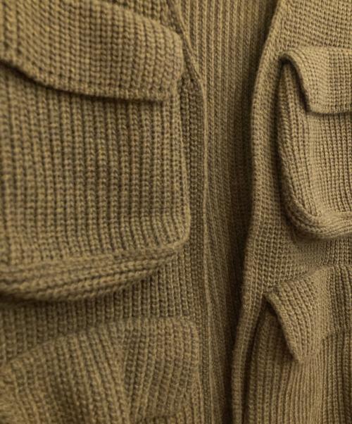 INSCRIRE（アンスクリア）INSCRIRE (アンスクリア) Wool Jersey Field Vest カーキ サイズ:38の古着・服飾アイテム