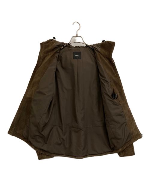 theory（セオリー）theory (セオリー) スウェードフーデッドジャケット ベージュ サイズ:Sの古着・服飾アイテム